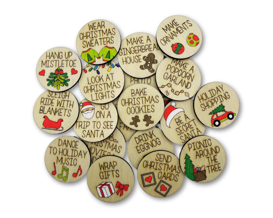 Couples Christmas Bucket List Tokens