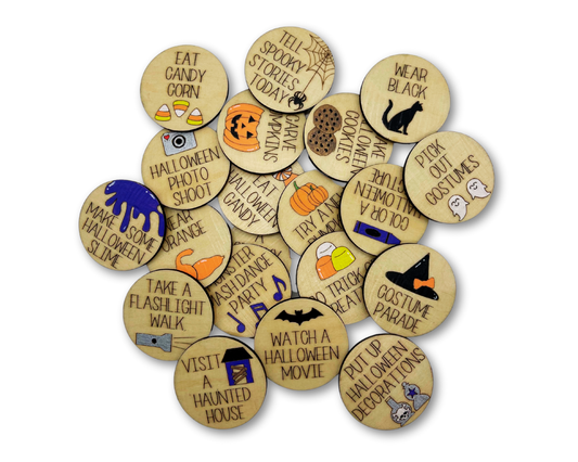 Family Halloween Bucket List Tokens