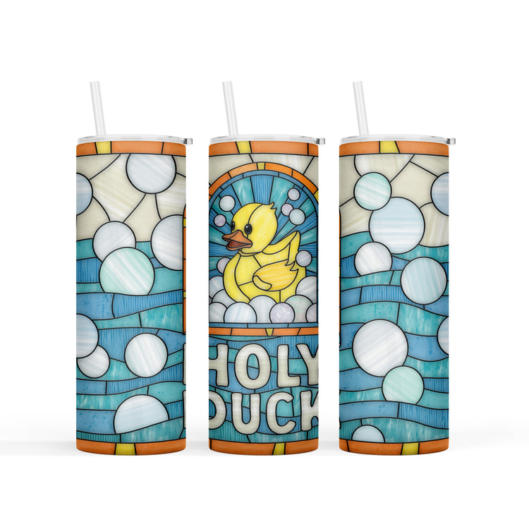 Holy Duck Frosted Glass tumbler