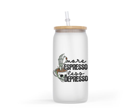 More Espresso Frosted Glass Can
